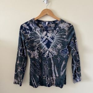 ⭐️SALE *RARE* Vintage Heart Dyed Long Sleeve Top